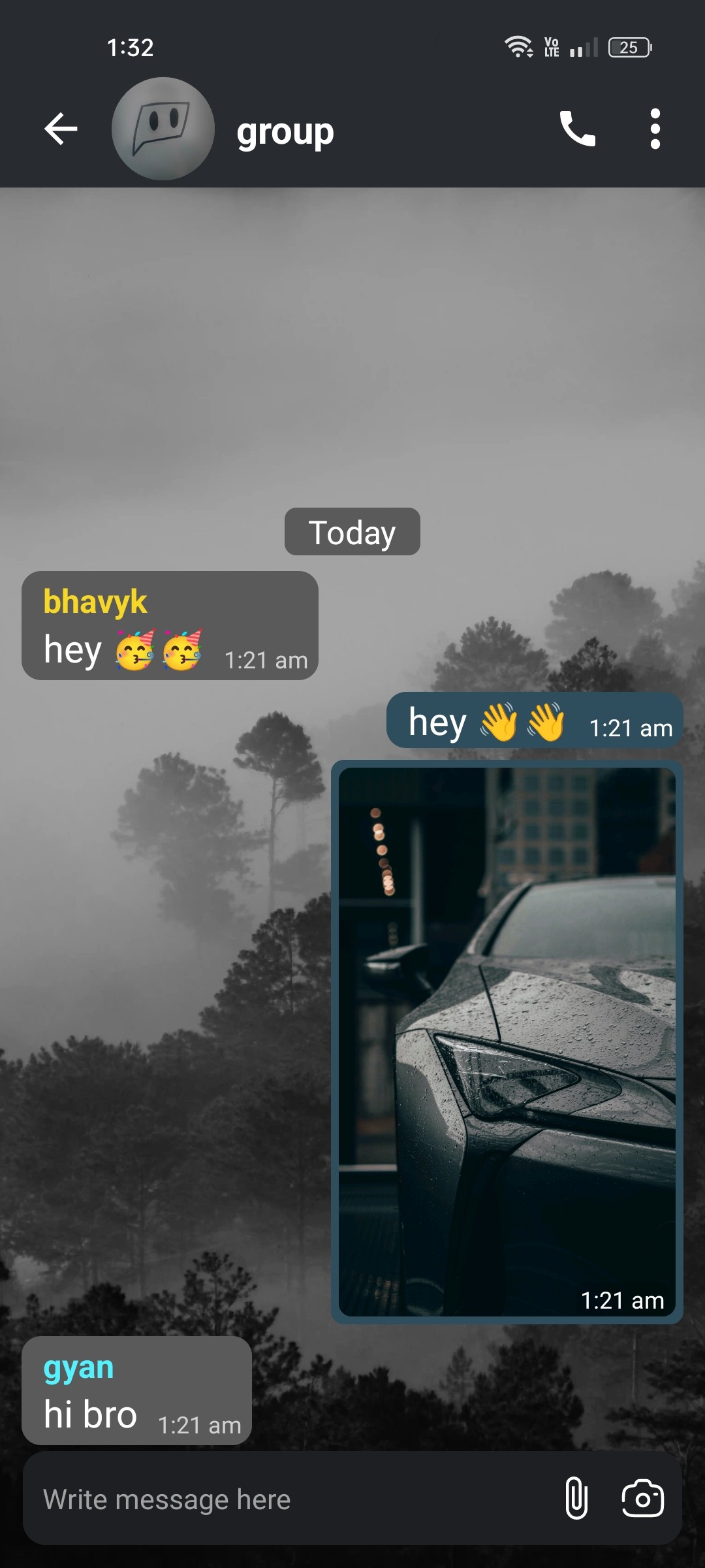 A TalkWe chat conversation